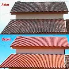 telhado lavado antes e depois
